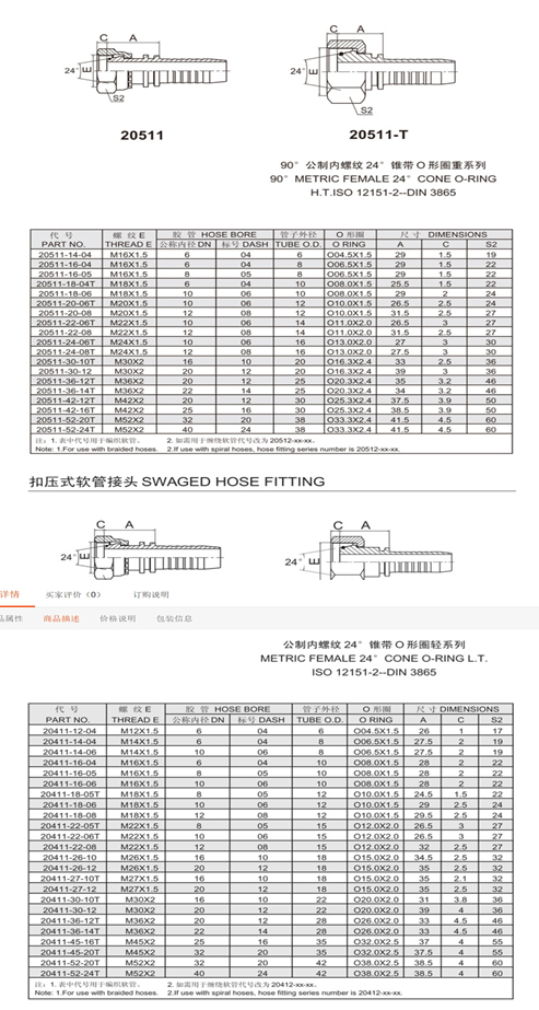 扣压胶管接头，胶管接头